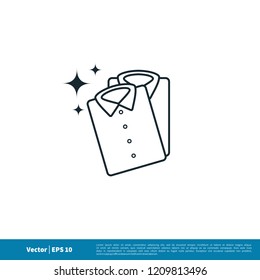 cloth laundry icon vector logo element