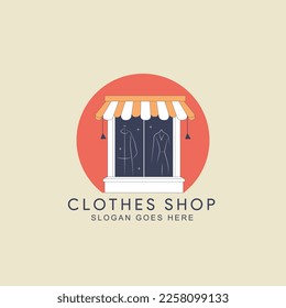 Cloth logo for cloth store comapny in vector and flat design and minimal logo