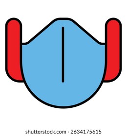 Cloth Mask Vector Icon for Safety Awareness