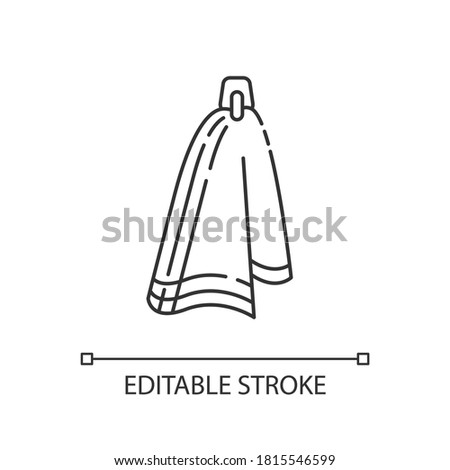 Cloth napkin linear icon. Responsible consumption, zero waste lifestyle. Anticonsumerism thin line customizable illustration. Contour symbol. Vector isolated outline drawing. Editable stroke