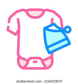 cloth for newborn baby color icon vector. cloth for newborn baby sign. isolated symbol illustration