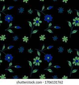 for Cloth, Paper, Swimwear,. Small Flowers.
