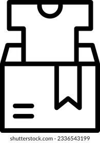 Icono de línea de paquete de trajes - Icono único, vector