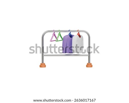  cloth rack icon 3d illustration render