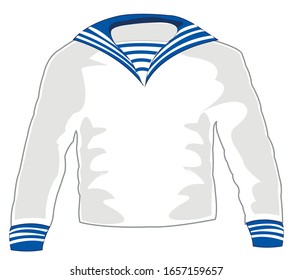 Cloth of the sailor on white background is insulated