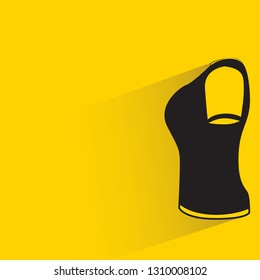 cloth with shadow on yellow background