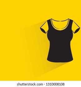 cloth with shadow on yellow background