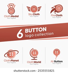 Conjunto de Plantilla de logotipo de forma de tela. Bueno para empresas, agencias, comunidad y Organización