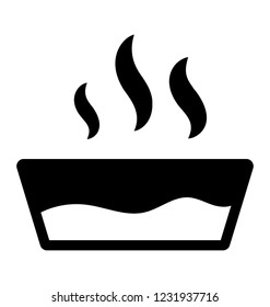 Cloth steaming solid icon 