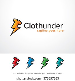 Cloth Thunder Logo Template Design Vector 
