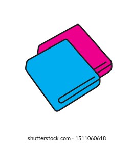 cloth towel icon logo vector