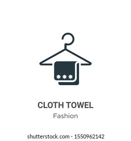 Cloth towel vector icon on white background. Flat vector cloth towel icon symbol sign from modern fashion collection for mobile concept and web apps design.