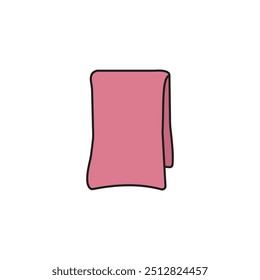 Ilustração do vetor da toalha do pano no fundo branco.