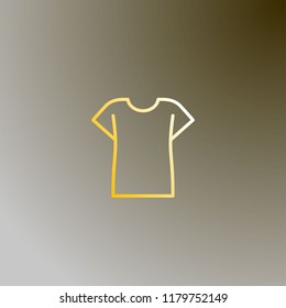 cloth or T-shirt, apparel logo or icon with golden color