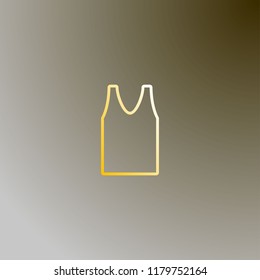 cloth or T-shirt, apparel logo or icon with golden color