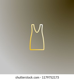 cloth or T-shirt, apparel logo or icon with golden color