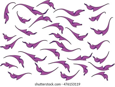 Cloth vector drawing design set