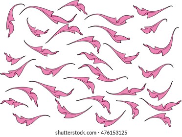 Cloth vector drawing design set