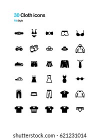 Cloth vector icons