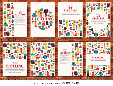 cloth vector shopping icons banners, magazines, flayers, invintation cards concept