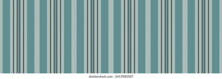 Cloth vertical seamless vector, velvet pattern textile background. Workshop stripe lines texture fabric in cyan and linen color.