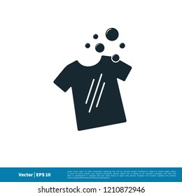 cloth wash icon vector logo template