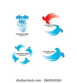 Cloth Wash logo designs, Laundry logo Template designs vector illustration

