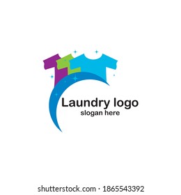 Designs des Stoffwaschs, Wäscheständer-Logo, Muster der Vorlage Vektorgrafik
