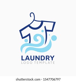 Cloth Wash logo, Laundry logo Template designs vector illustration
