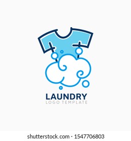 Cloth Wash logo, Laundry logo Template designs vector illustration
