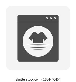 Diseño de icono vectorial de lavadora de tela.