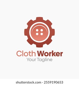 Cloth Worker Logo Design Template. Good for Business, Agency, Community and Organization.