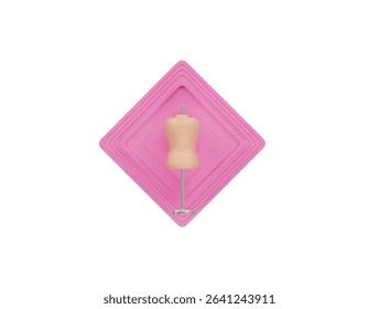  clothe mannequin icon 3d illustration render