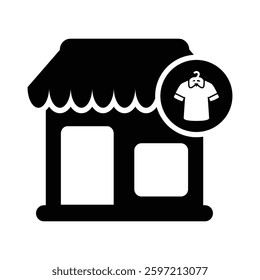 Clothe Store Icon Isolated On White Background