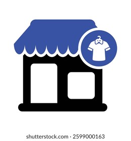 Clothe Store Icon Isolated On White Background