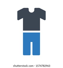 clothe vector glyph color icon 