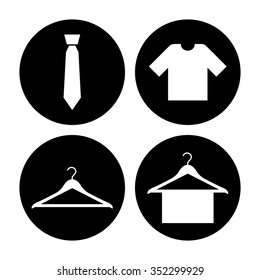 clothe vector icon set