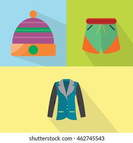 Clothes and Accessories Icons Set