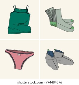 Clothes and accessories. Set 2