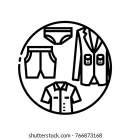 Clothes & accessories vector outline icon