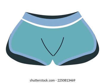 Clothes and apparel, isolated women sports shorts for running and working out, training. Outfit part, comfortable cloth. Piece of clothing, fashion and design collection. Vector in flat style