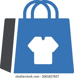 clothes bag vector glyph colour icon