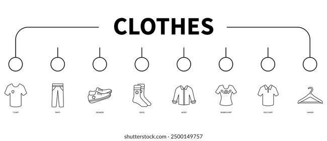 clothes banner web icon vector illustration concept