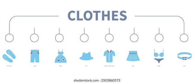 Concepto de Ilustración vectorial de icono de Web de Anuncio de ropa