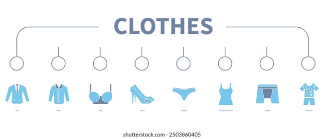 clothes banner web icon vector illustration concept