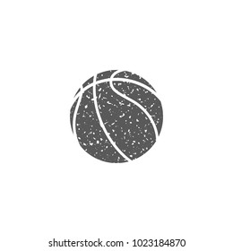 Clothes basket icon in grunge texture. Vintage style vector illustration.