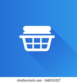 Clothes basket icon in Metro user interface color style. Laundry household