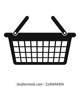 Clothes basket icon. Simple illustration of clothes basket vector icon for web design isolated on white background