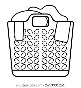 Clothes basket icon vector illustration isolated on white background