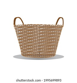 Clothes basket.Vector illustration flat style